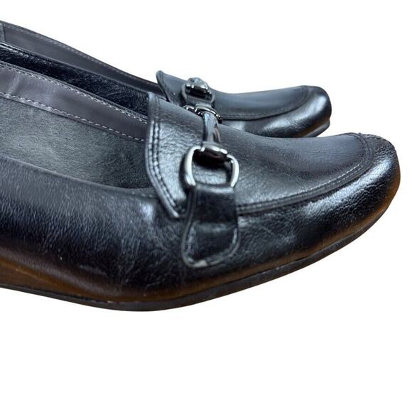 A2 Aerosoles Heelrest Love Spell Black Horse Bit Wedge Loafers Slip On Shoes 8.5 - Picture 13 of 16